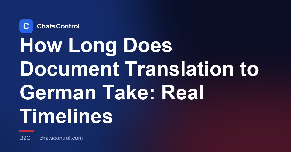 How Long Does Document Translation to German Take: Real Timelines