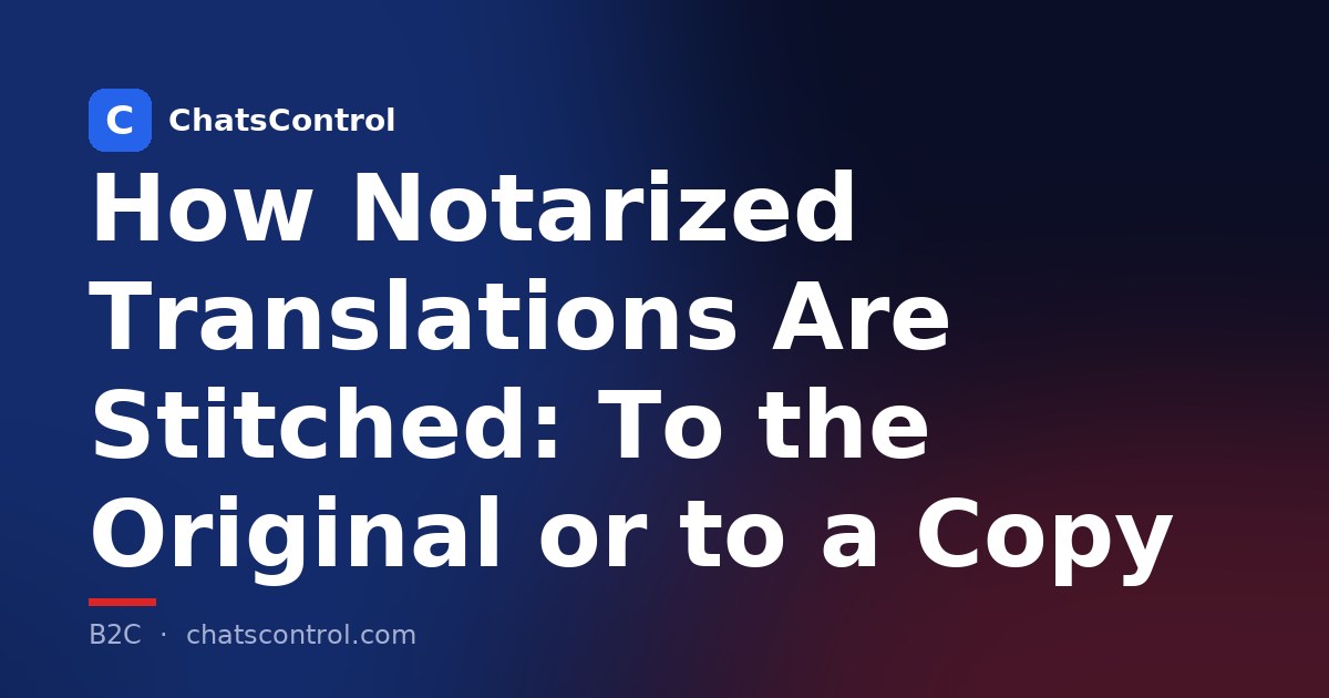 How Notarized Translations Are Stitched: To the Original or to a Copy