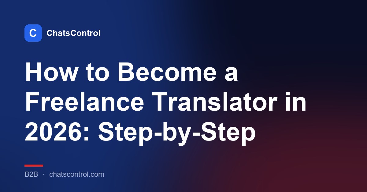 How to Become a Freelance Translator in 2026: Step-by-Step