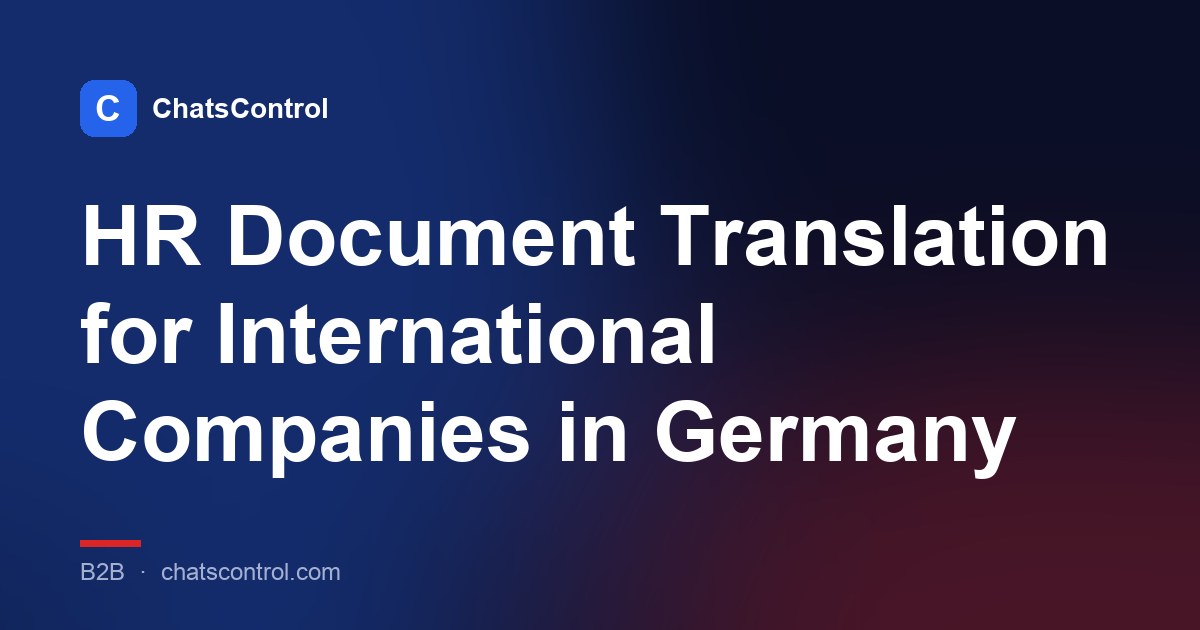 HR Document Translation for International Companies in Germany