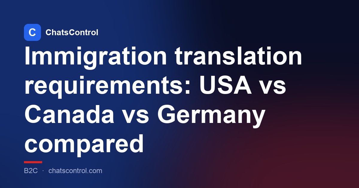 Immigration translation requirements: USA vs Canada vs Germany compared