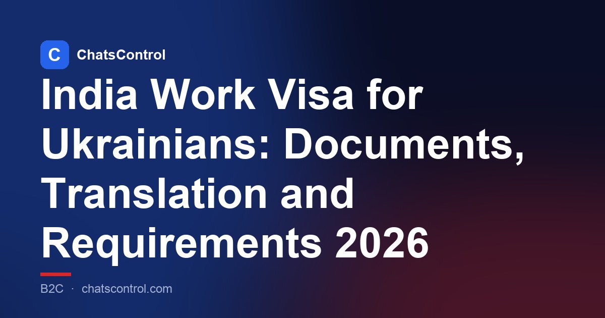 India Work Visa for Ukrainians: Documents, Translation and Requirements 2026