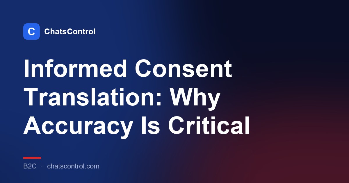 Informed Consent Translation: Why Accuracy Is Critical