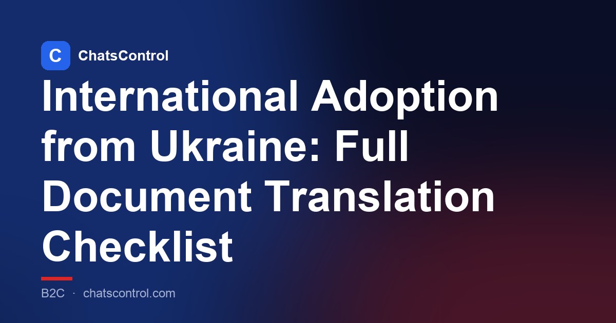 International Adoption from Ukraine: Full Document Translation Checklist
