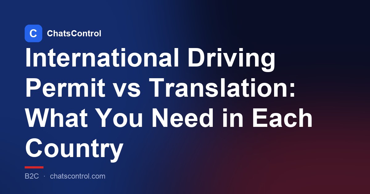 International Driving Permit vs Translation: What You Need in Each Country