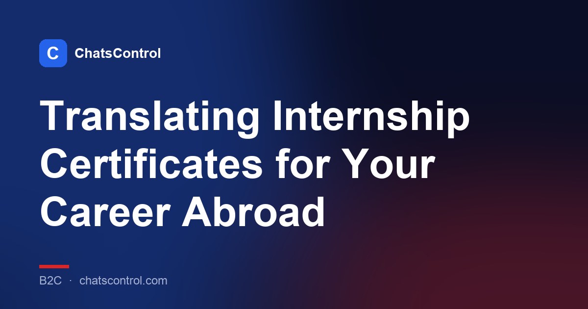Translating Internship Certificates for Your Career Abroad