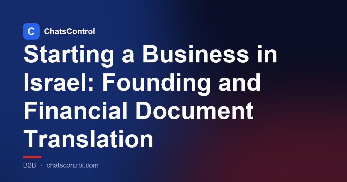 Starting a Business in Israel: Founding and Financial Document Translation