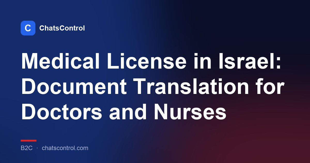 Medical License in Israel: Document Translation for Doctors and Nurses