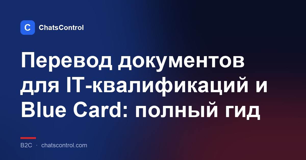 Перевод документов для IT-квалификаций и Blue Card: полный гид