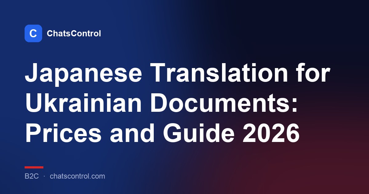 Japanese Translation for Ukrainian Documents: Prices and Guide 2026
