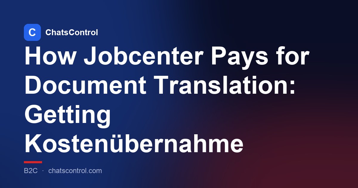 How Jobcenter Pays for Document Translation: Getting Kostenübernahme