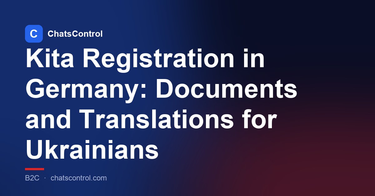 Kita Registration in Germany: Documents and Translations for Ukrainians