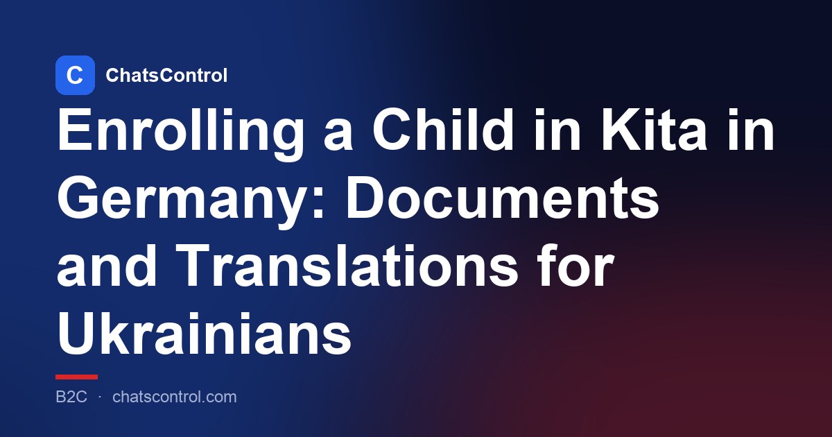 Enrolling a Child in Kita in Germany: Documents and Translations for Ukrainians