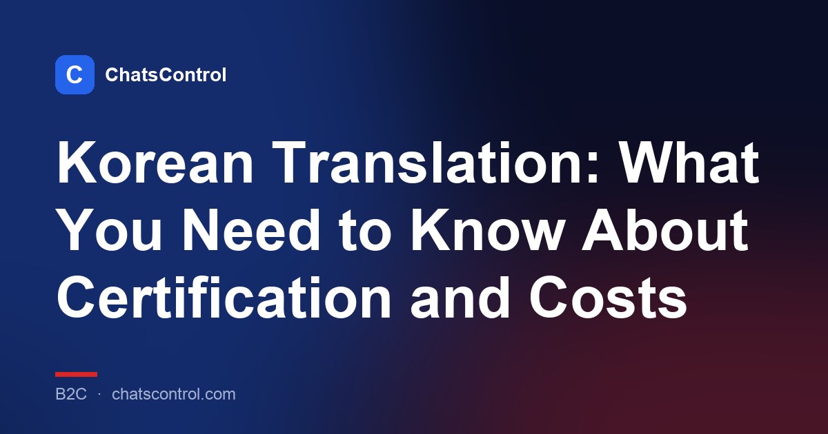 Korean Translation: What You Need to Know About Certification and Costs