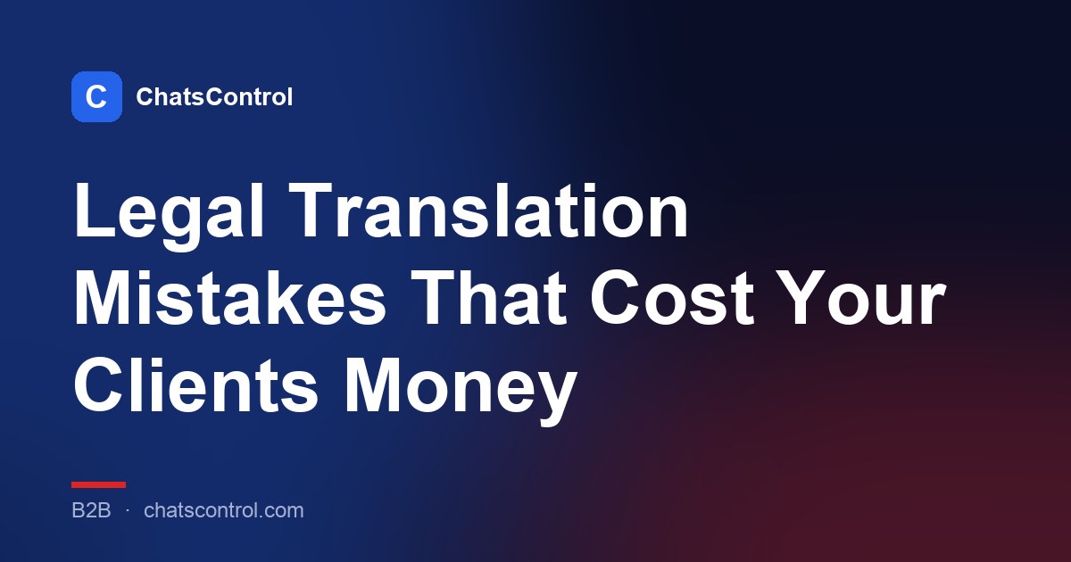 Legal Translation Mistakes That Cost Your Clients Money