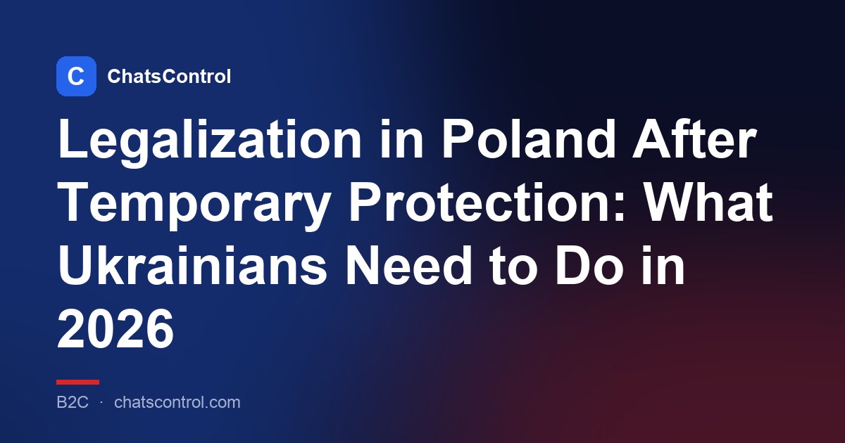 Legalization in Poland After Temporary Protection: What Ukrainians Need to Do in 2026