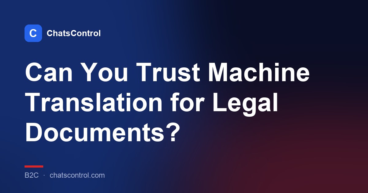 Can You Trust Machine Translation for Legal Documents?