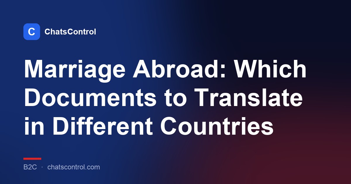 Marriage Abroad: Which Documents to Translate in Different Countries