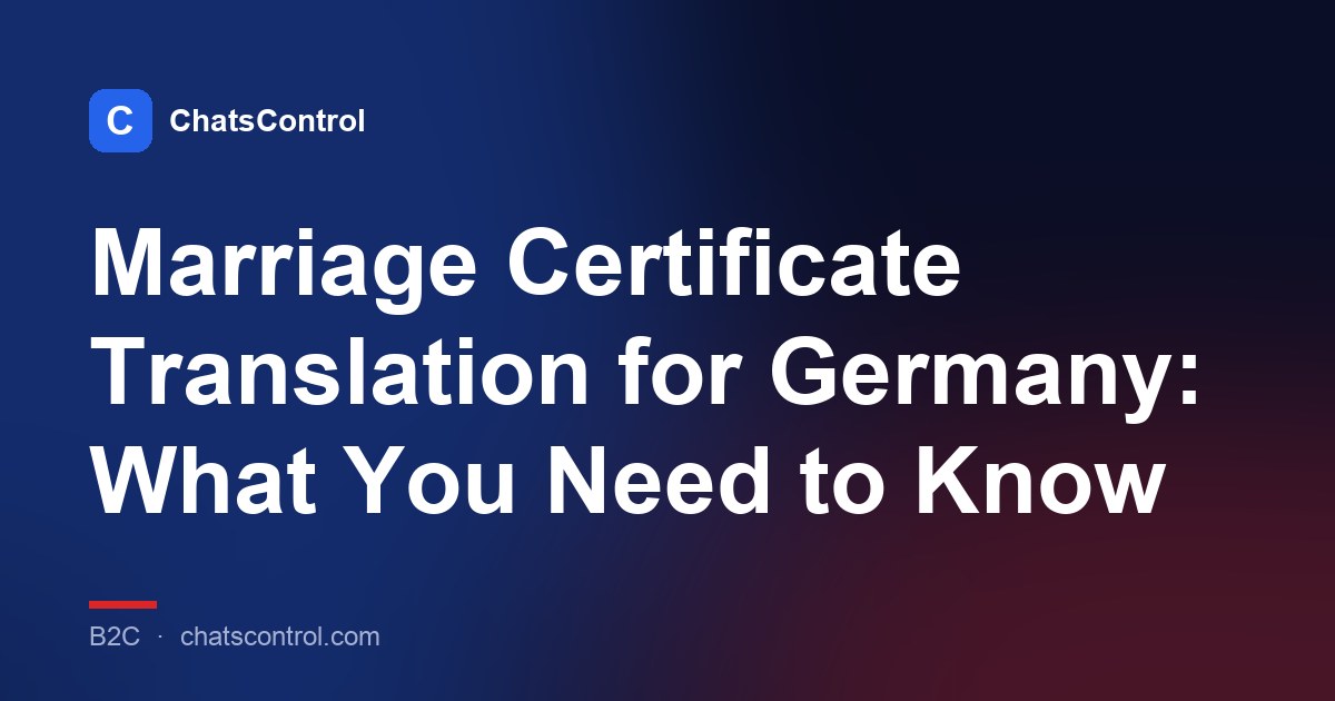 Marriage Certificate Translation for Germany: What You Need to Know
