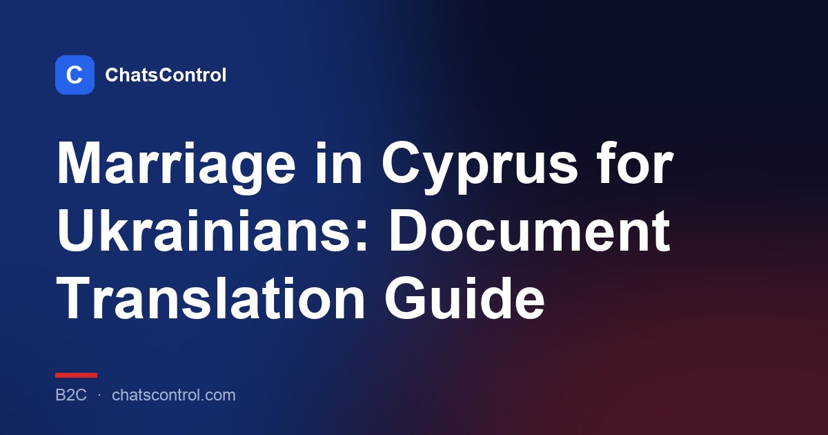 Marriage in Cyprus for Ukrainians: Document Translation Guide