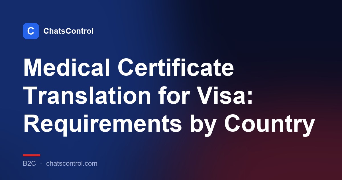 Medical Certificate Translation for Visa: Requirements by Country