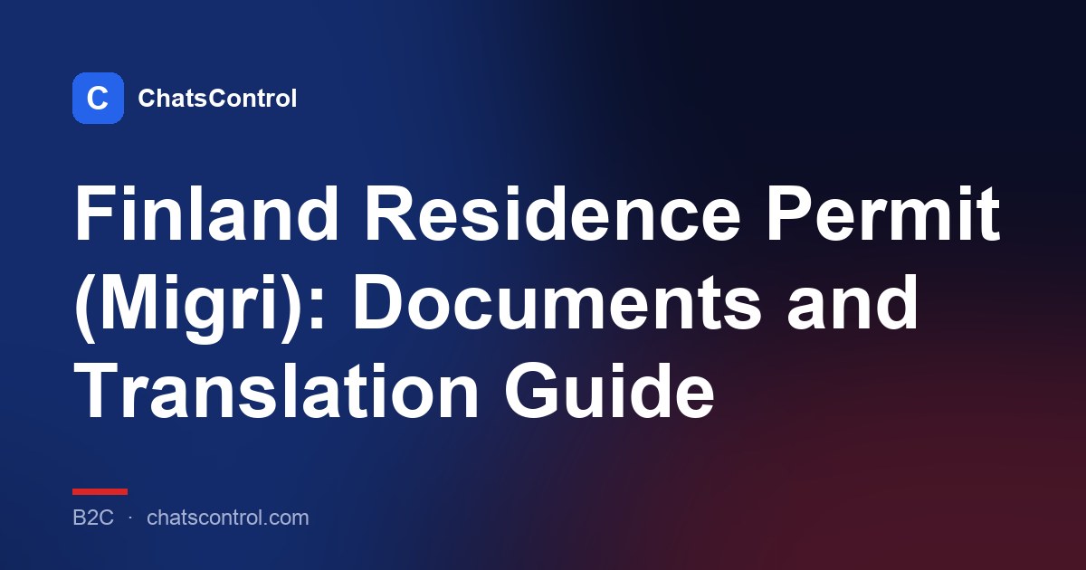 Finland Residence Permit (Migri): Documents and Translation Guide