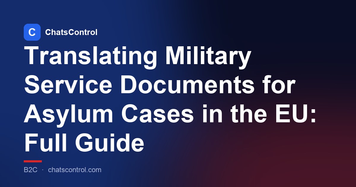 Translating Military Service Documents for Asylum Cases in the EU: Full Guide