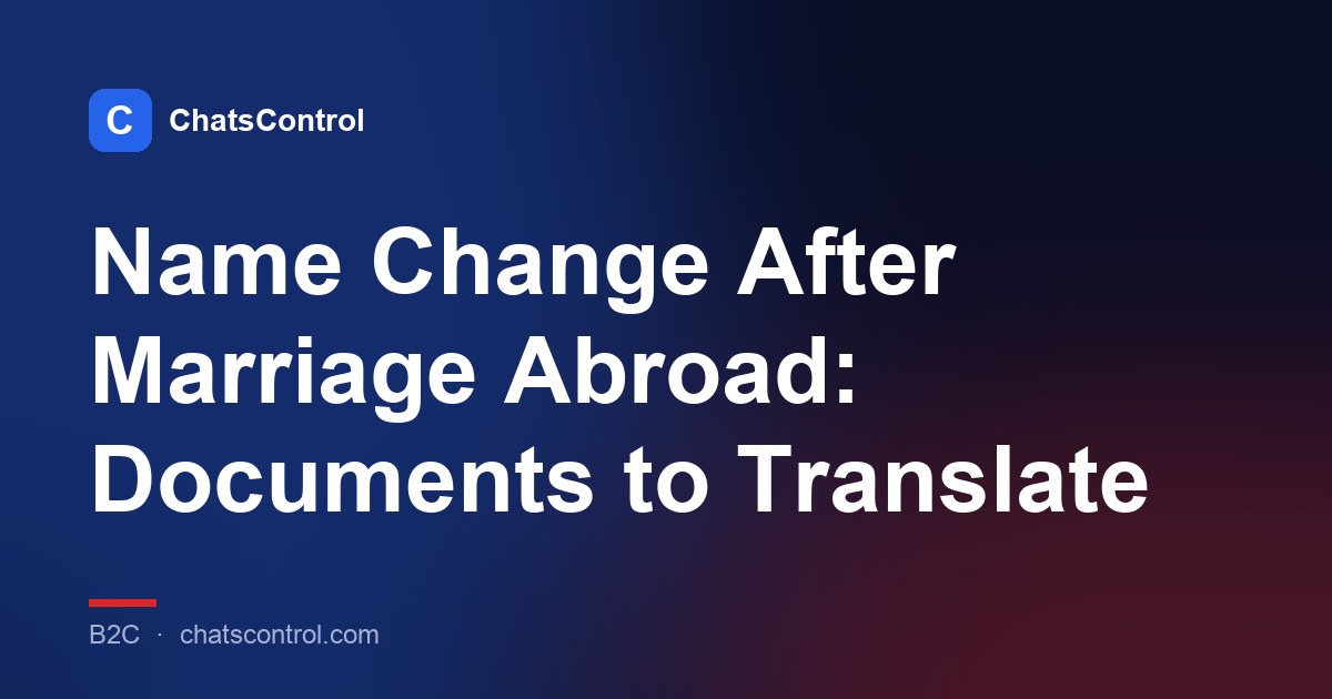 Name Change After Marriage Abroad: Documents to Translate