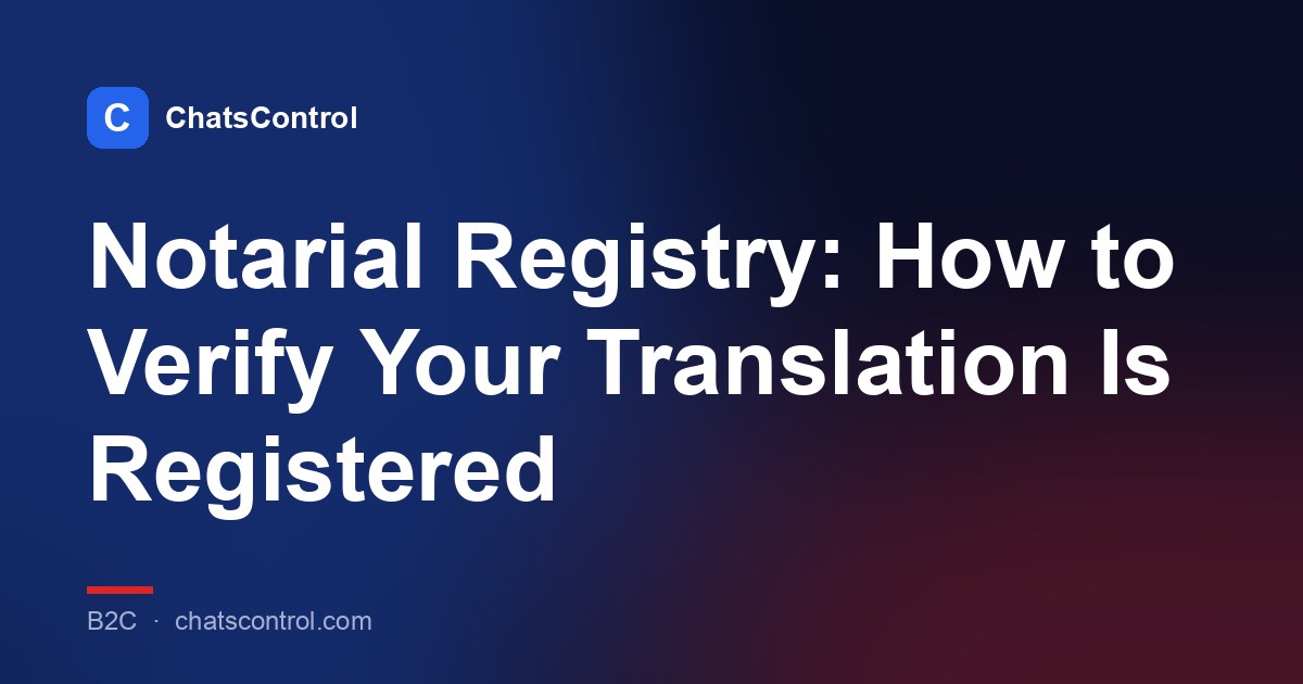 Notarial Registry: How to Verify Your Translation Is Registered