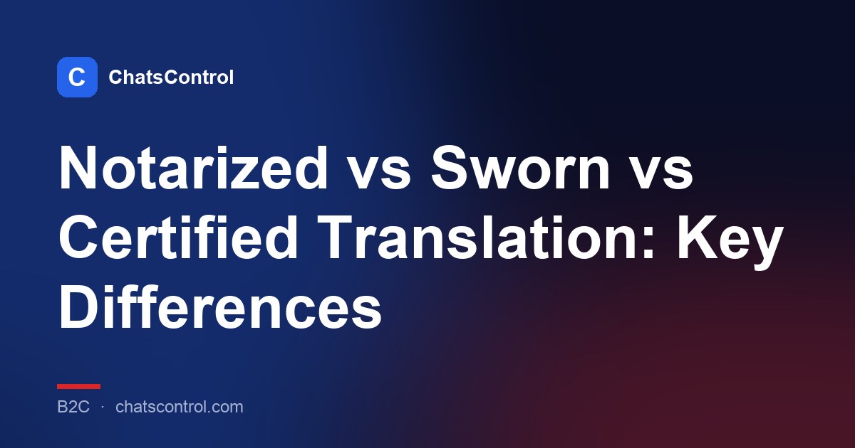 Notarized vs Sworn vs Certified Translation: Key Differences