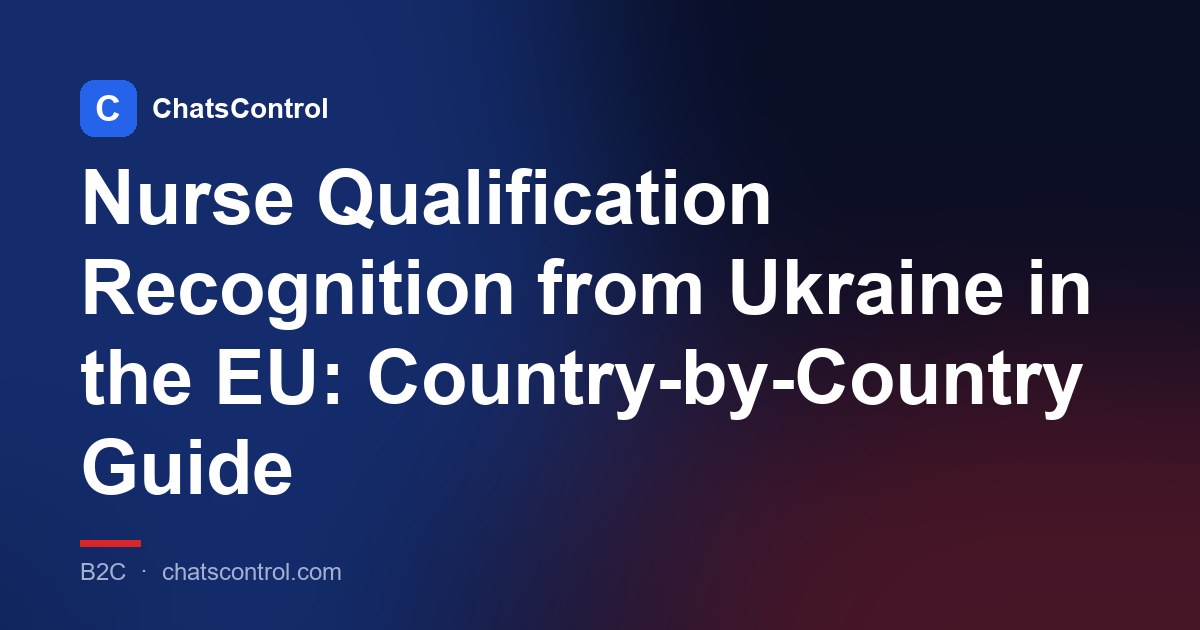Nurse Qualification Recognition from Ukraine in the EU: Country-by-Country Guide