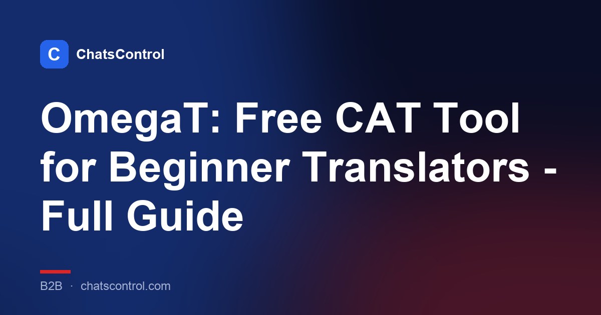 OmegaT: Free CAT Tool for Beginner Translators - Full Guide