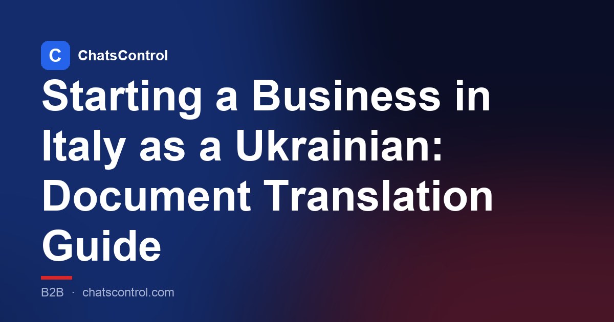 Starting a Business in Italy as a Ukrainian: Document Translation Guide