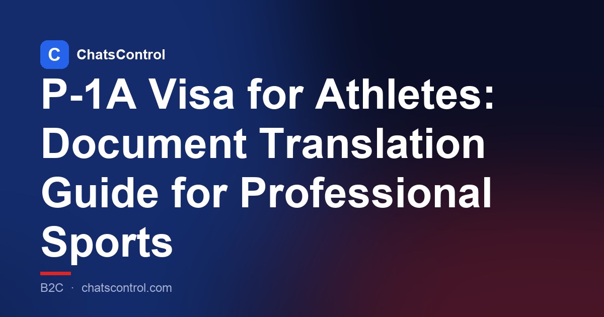 P-1A Visa for Athletes: Document Translation Guide for Professional Sports