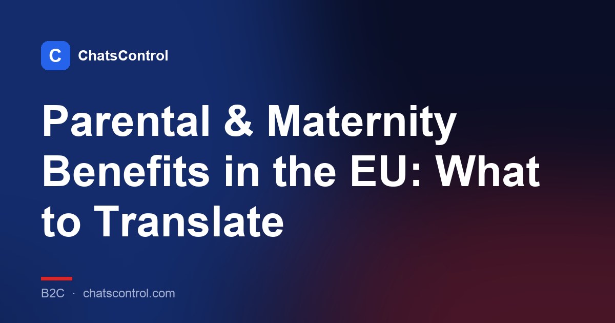 Parental & Maternity Benefits in the EU: What to Translate