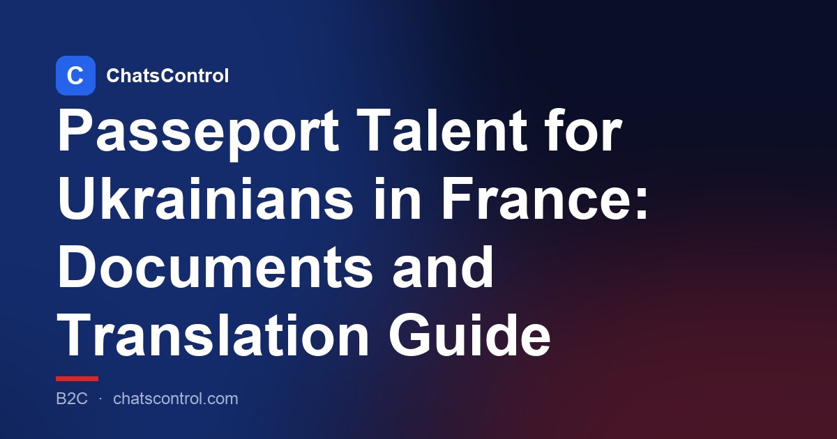 Passeport Talent for Ukrainians in France: Documents and Translation Guide