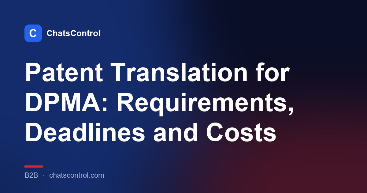 Patent Translation for DPMA: Requirements, Deadlines and Costs
