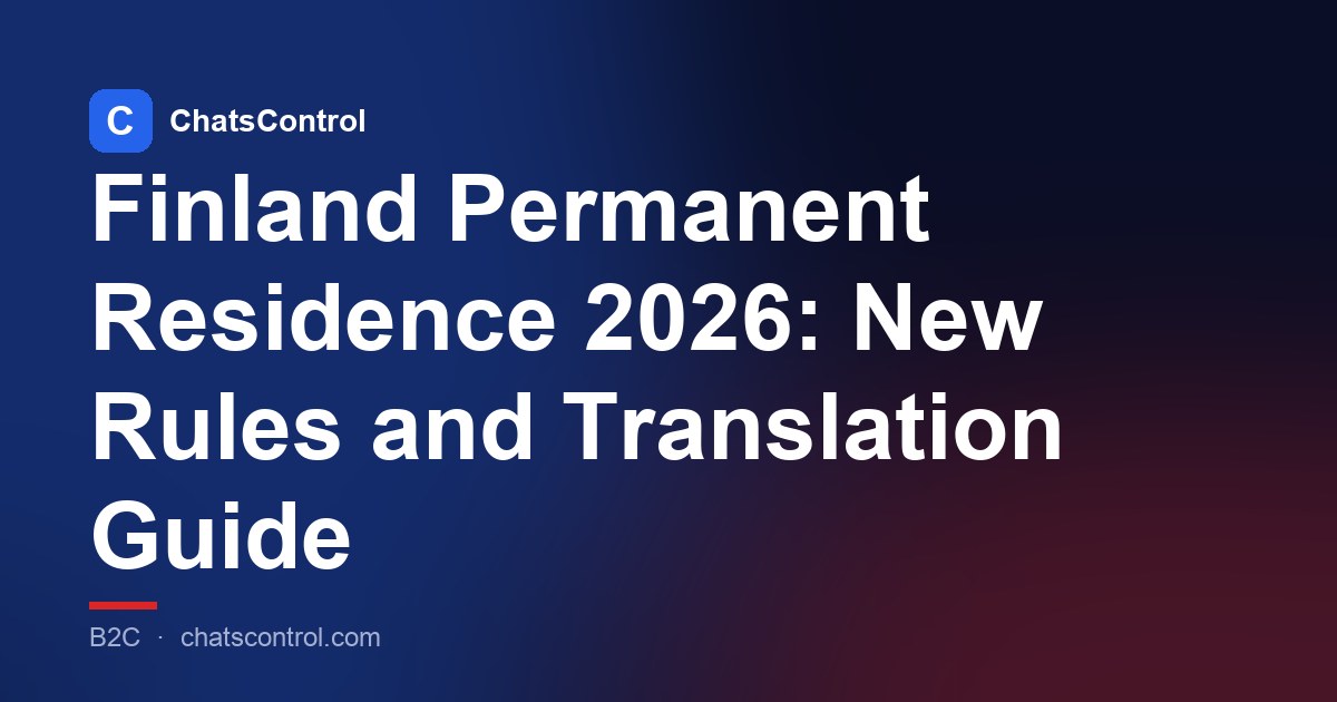 Finland Permanent Residence 2026: New Rules and Translation Guide