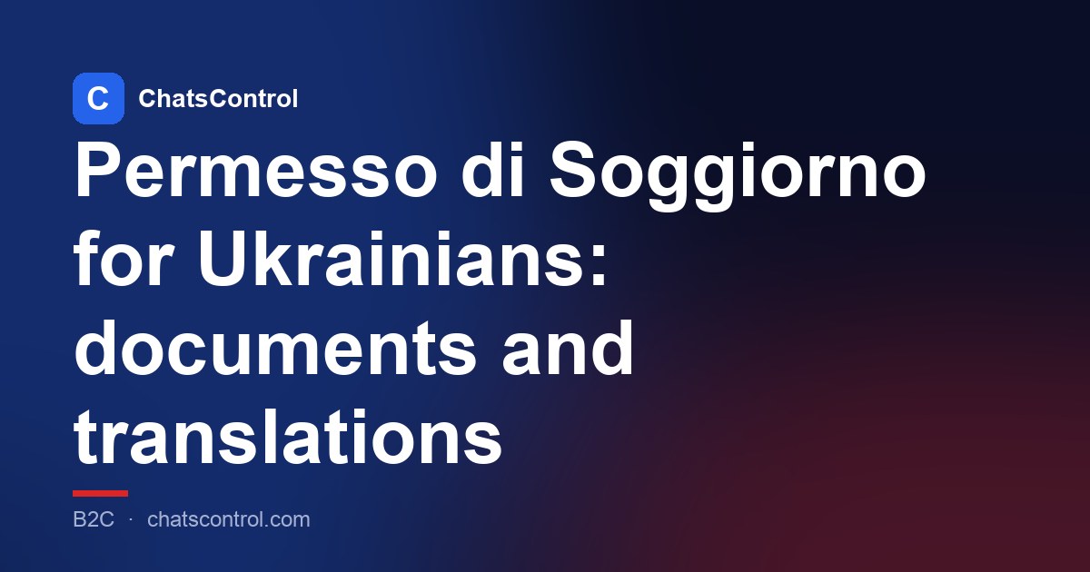 Permesso di Soggiorno for Ukrainians: documents and translations