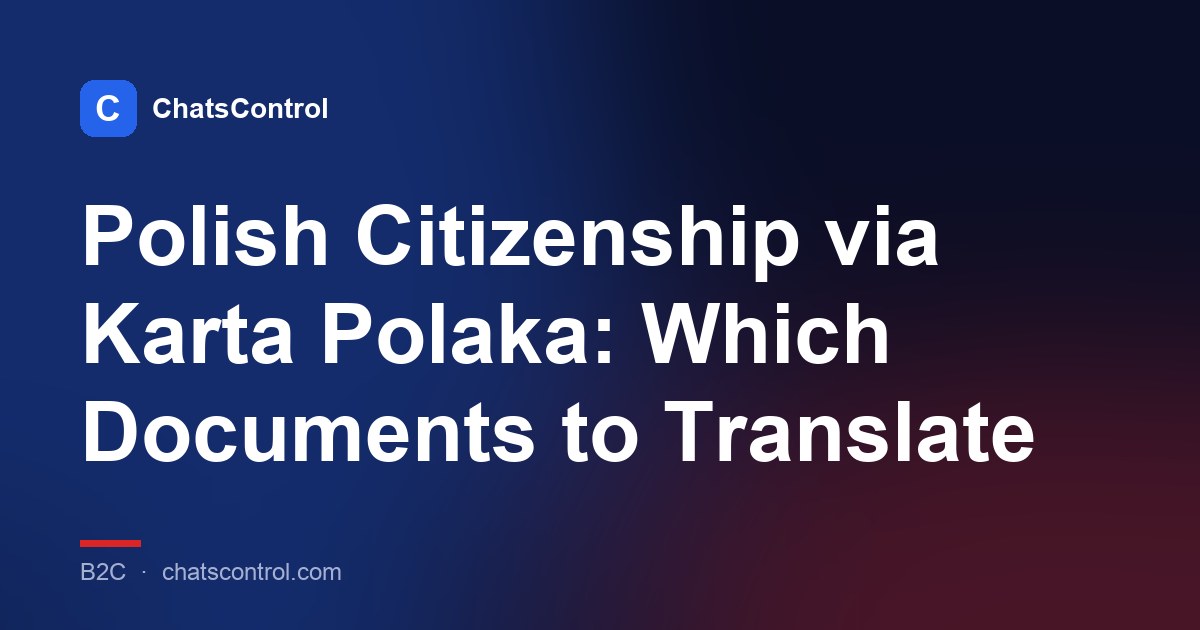 Polish Citizenship via Karta Polaka: Which Documents to Translate
