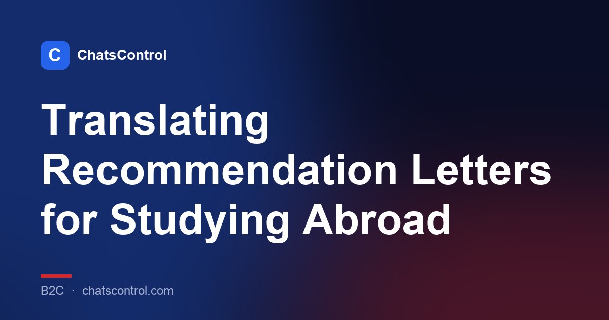 Translating Recommendation Letters for Studying Abroad