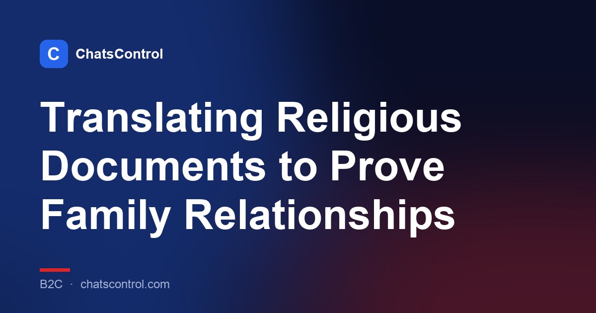 Translating Religious Documents to Prove Family Relationships