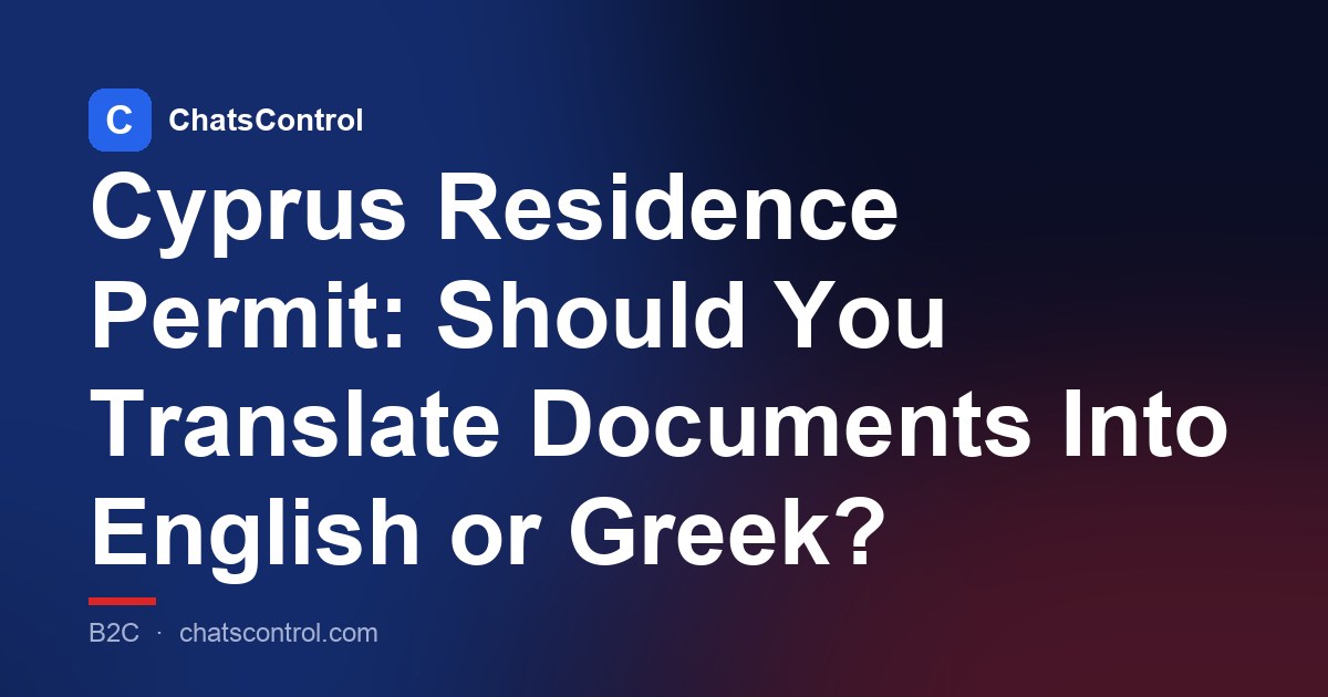 Cyprus Residence Permit: Should You Translate Documents Into English or Greek?