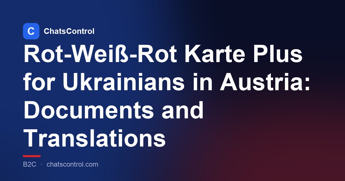 Rot-Weiß-Rot Karte Plus for Ukrainians in Austria: Documents and Translations