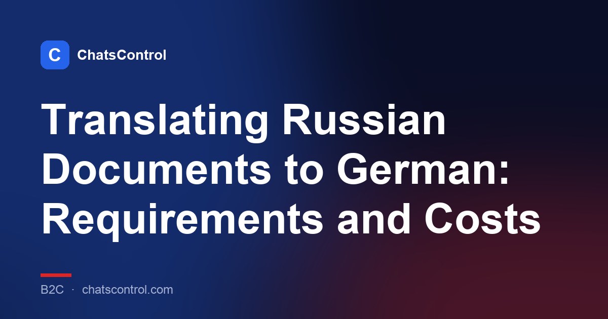 Translating Russian Documents to German: Requirements and Costs