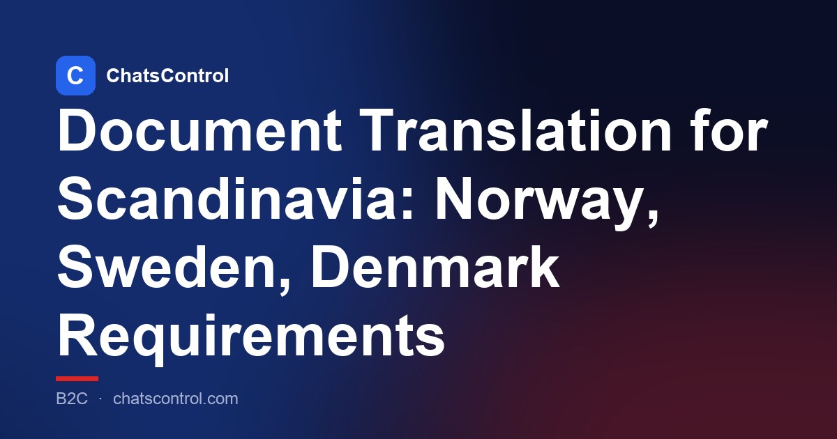 Document Translation for Scandinavia: Norway, Sweden, Denmark Requirements