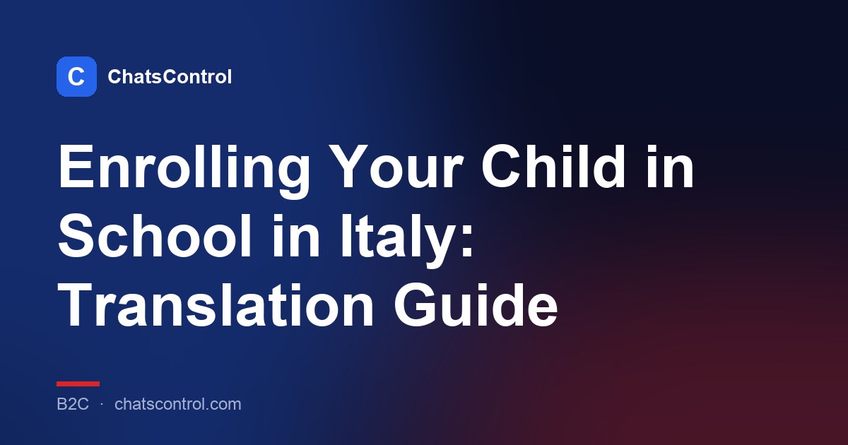 Enrolling Your Child in School in Italy: Translation Guide