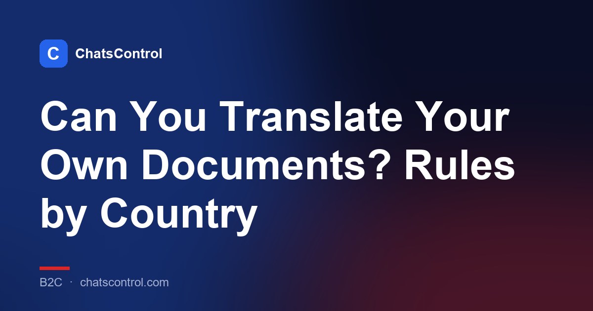 Can You Translate Your Own Documents? Rules by Country