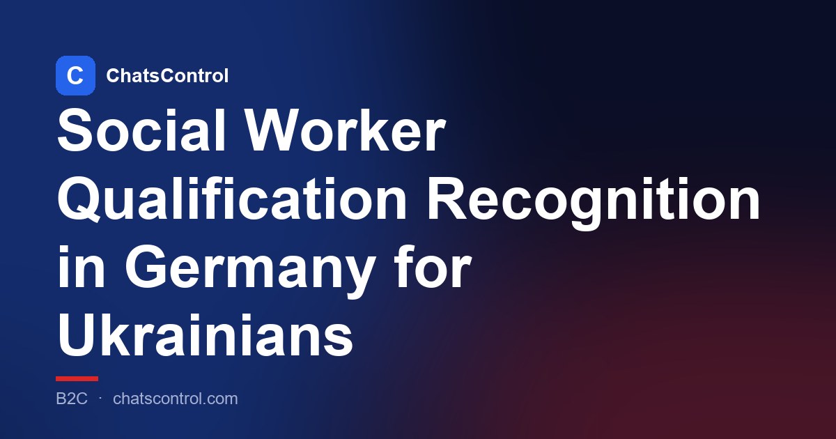 Social Worker Qualification Recognition in Germany for Ukrainians