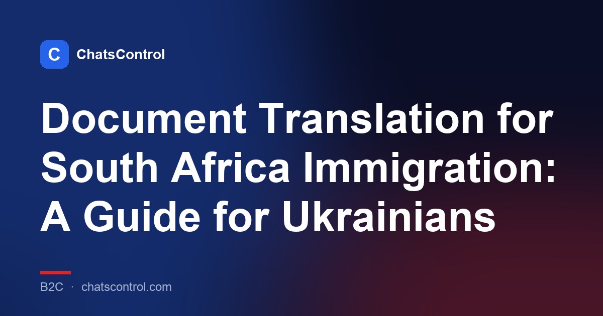Document Translation for South Africa Immigration: A Guide for Ukrainians